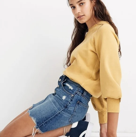 Madewell A line Denim  skirt size 26 - Picture 2 of 14